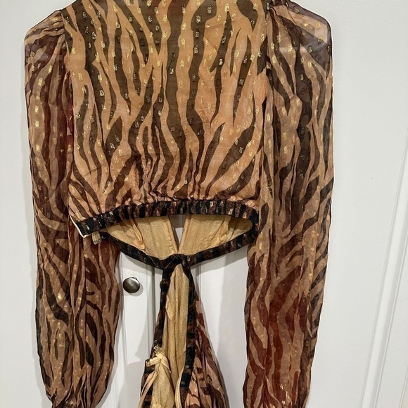 Rococo Sand Aine Midi Dress Camel Size XS - Picture 12 of 16